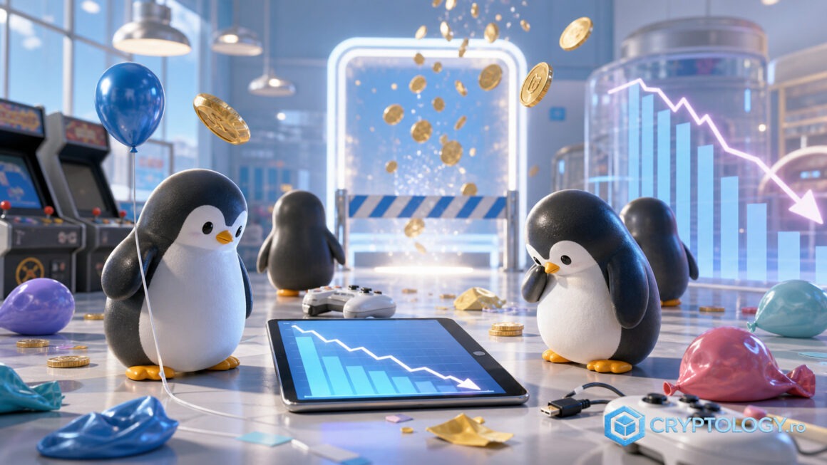 Pudgy Penguins renunță la jocul mobil Pudgy Party după pierderi de milioane de dolari