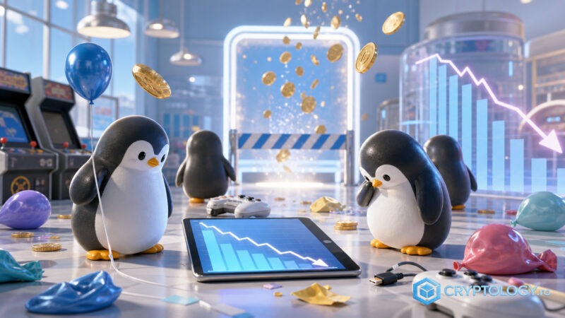 Pudgy Penguins renunță la jocul mobil Pudgy Party după pierderi de milioane de dolari